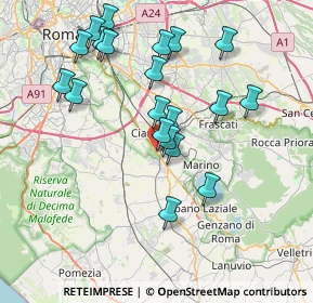 Mappa VIA APPIA NUOVA 19 KM 17.700, 00043 Ciampino RM, Italia (7.9295)