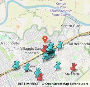 Mappa Via dell'Albareto, 00126 Roma RM, Italia (1.0685)