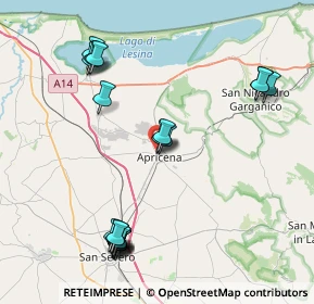 Mappa Via Portella della Ginestra, 71011 Apricena FG, Italia (9.761)