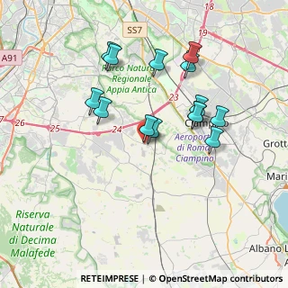 Mappa Via di Fioranello, 00134 Ciampino RM, Italia (3.60571)