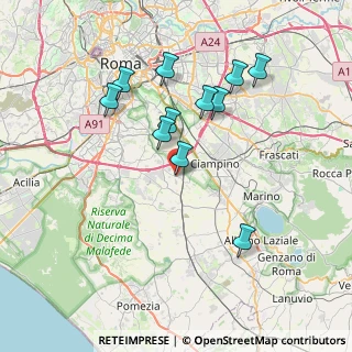 Mappa Via di Fioranello, 00134 Ciampino RM, Italia (7.38909)