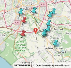 Mappa Via di Fioranello, 00134 Ciampino RM, Italia (7.39333)