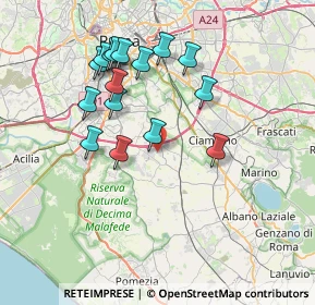 Mappa Via Camillo Rondani, 00134 Roma RM, Italia (7.56813)