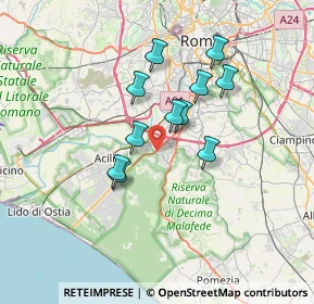 Mappa Via Aldo della Rocca, 00128 Roma RM, Italia (5.83455)