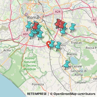 Mappa Via di Fioranello, 00134 Roma RM, Italia (7.476)