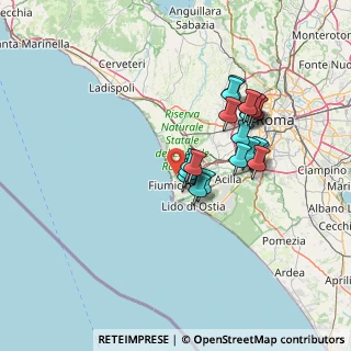Mappa Viale Coccia di Morto, 00054 Fiumicino RM, Italia (12.6085)