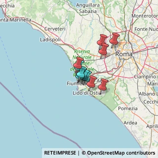 Mappa Viale Coccia di Morto, 00054 Fiumicino RM, Italia (7.2925)