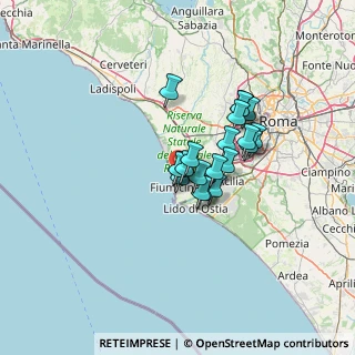 Mappa Viale Coccia di Morto, 00054 Fiumicino RM, Italia (9.3345)