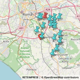 Mappa Via Del fosso di Fioranello, 00134 Roma RM, Italia (7.78211)