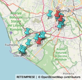 Mappa Via del Mare, 00126 Roma RM, Italia (7.2465)