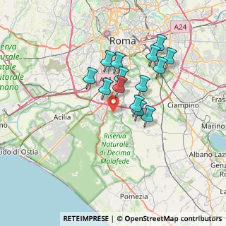 Mappa Via Gastone Monaldi, 00128 Roma RM, Italia (6.12429)