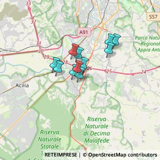 Mappa Via dei Martiri di Marzabotto, 00128 Roma RM, Italia (2.45545)