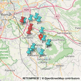 Mappa Via della Valle, 00046 Grottaferrata RM, Italia (6.89133)