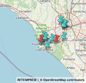 Mappa Via Gino Cappanini, 00050 Fiumicino RM, Italia (9.74667)