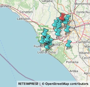 Mappa Via Gino Cappanini, 00050 Fiumicino RM, Italia (10.3665)