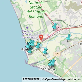 Mappa Via Gino Cappanini, 00054 Fiumicino RM, Italia (4.24462)