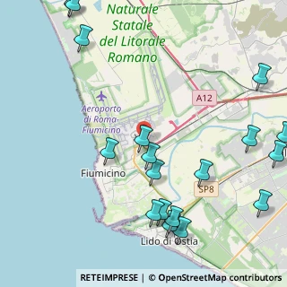 Mappa Via Arturo Dell'Oro, 00054 Fiumicino RM, Italia (6.02)