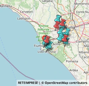 Mappa Via Pierpaolo Racchetti, 00054 Fiumicino RM, Italia (11.014)