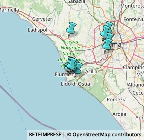 Mappa Via Pierpaolo Racchetti, 00054 Fiumicino RM, Italia (9.65091)