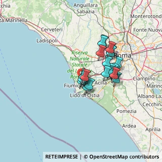 Mappa Via Arturo Dell'Oro, 00054 Fiumicino RM, Italia (11.014)