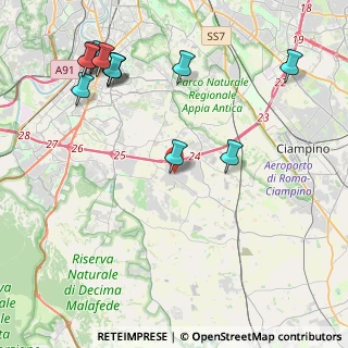 Mappa Via del Casale Radicelli, 00134 Roma RM, Italia (5.43583)
