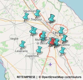 Mappa Via S. Giorgio, 73047 Monteroni di Lecce LE, Italia (6.36895)