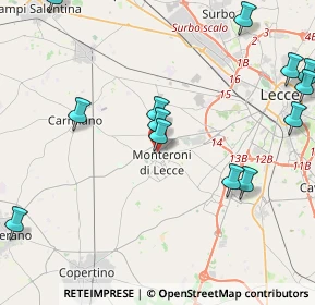 Mappa Via S. Giorgio, 73047 Monteroni di Lecce LE, Italia (5.84143)