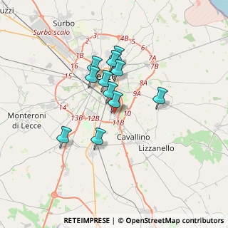 Mappa Frazione Castro Mediano-strada Provinciale Per, 73020 Cavallino LE, Italia (2.84818)