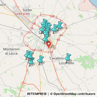 Mappa Frazione Castro Mediano-strada Provinciale Per, 73020 Cavallino LE, Italia (3.44929)