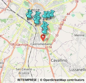 Mappa Frazione Castro Mediano-strada Provinciale Per, 73020 Cavallino LE, Italia (1.87929)