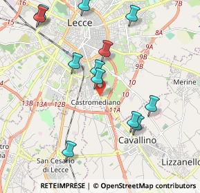 Mappa Frazione Castro Mediano-strada Provinciale Per, 73020 Cavallino LE, Italia (2.33833)