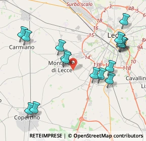 Mappa Via S. Pietro in Lama, 73047 Lecce LE, Italia (4.86125)