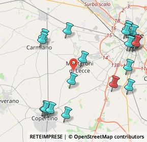 Mappa Via Monfalcone, 73047 Monteroni di Lecce LE, Italia (5.712)