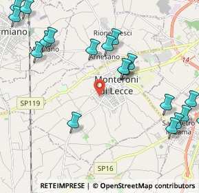 Mappa Via Monfalcone, 73047 Monteroni di Lecce LE, Italia (3.0355)