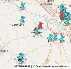 Mappa Via Dalmazia, 73047 Monteroni di Lecce LE, Italia (6.2985)