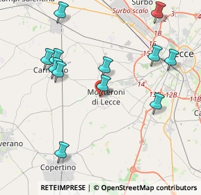 Mappa Via Dalmazia, 73047 Monteroni di Lecce LE, Italia (4.72833)