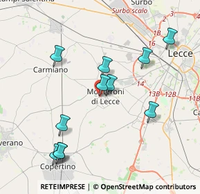 Mappa Via Dalmazia, 73047 Monteroni di Lecce LE, Italia (4.33273)