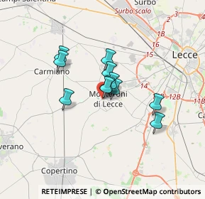 Mappa Via Dalmazia, 73047 Monteroni di Lecce LE, Italia (2.43273)
