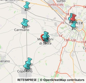 Mappa Via Conti di Lecce, 73047 Monteroni di Lecce LE, Italia (4.46357)