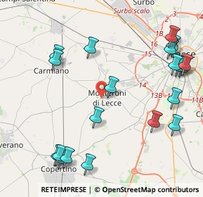 Mappa Via Conti di Lecce, 73047 Monteroni di Lecce LE, Italia (5.6715)