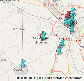 Mappa Via Raffaello, 73047 Monteroni di Lecce LE, Italia (5.41789)