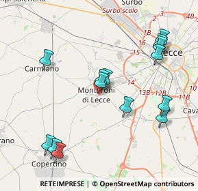 Mappa Via Raffaello, 73047 Monteroni di Lecce LE, Italia (4.62643)