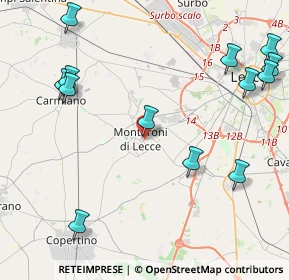 Mappa Via Raffaello, 73047 Monteroni di Lecce LE, Italia (6.30067)
