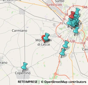 Mappa Via S. Francesco D'Assisi, 73047 Monteroni di Lecce LE, Italia (5.53526)