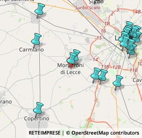 Mappa Via S. Francesco D'Assisi, 73047 Monteroni di Lecce LE, Italia (6.003)