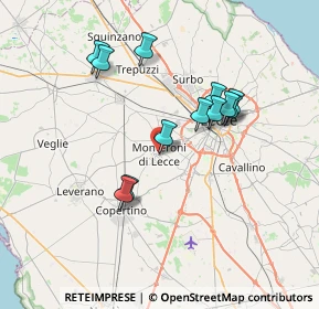 Mappa Via S. Francesco D'Assisi, 73047 Monteroni di Lecce LE, Italia (7.0475)