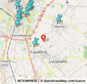 Mappa Strada Provinciale, 73023 Lizzanello LE, Italia (3.05727)
