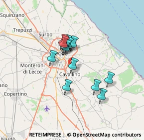 Mappa Strada Provinciale, 73023 Lizzanello LE, Italia (5.41071)