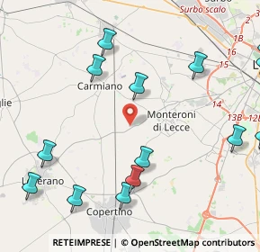 Mappa Via Provinciale Lecce - Porto Cesareo, 73047 Monteroni di Lecce LE, Italia (6.218)