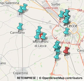Mappa Via Giacomo Matteotti, 73047 Monteroni di Lecce LE, Italia (4.6905)